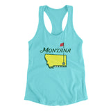 Montana Golf Women's Racerback Tank-Tahiti Blue-Allegiant Goods Co. Vintage Sports Apparel