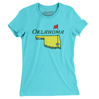 Oklahoma Golf Women's T-Shirt-Tahiti Blue-Allegiant Goods Co. Vintage Sports Apparel