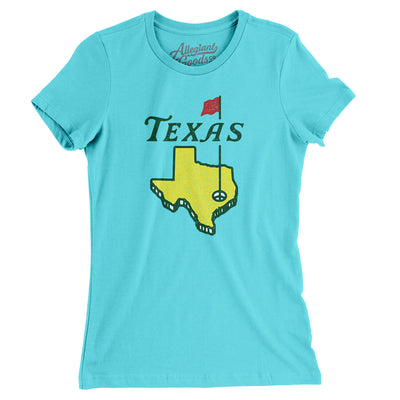 Texas Golf Women's T-Shirt-Tahiti Blue-Allegiant Goods Co. Vintage Sports Apparel