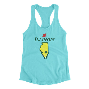 Illinois Golf Women's Racerback Tank-Allegiant Goods Co. Vintage Sports Apparel