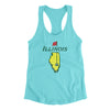 Illinois Golf Women's Racerback Tank-Tahiti Blue-Allegiant Goods Co. Vintage Sports Apparel