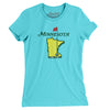 Minnesota Golf Women's T-Shirt-Tahiti Blue-Allegiant Goods Co. Vintage Sports Apparel