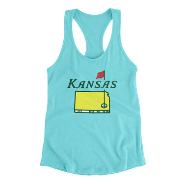 Kansas Golf Women's Racerback Tank-Allegiant Goods Co. Vintage Sports Apparel