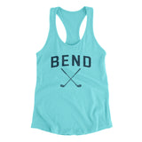 Bend Golf Women's Racerback Tank-Tahiti Blue-Allegiant Goods Co. Vintage Sports Apparel