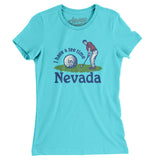 I Have A Tee Time In Nevada Women's T-Shirt-Tahiti Blue-Allegiant Goods Co. Vintage Sports Apparel