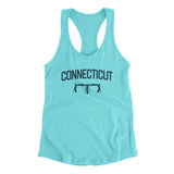 Connecticut Cycling Women's Racerback Tank-Tahiti Blue-Allegiant Goods Co. Vintage Sports Apparel