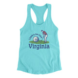 I Have A Tee Time In Virginia Women's Racerback Tank-Tahiti Blue-Allegiant Goods Co. Vintage Sports Apparel