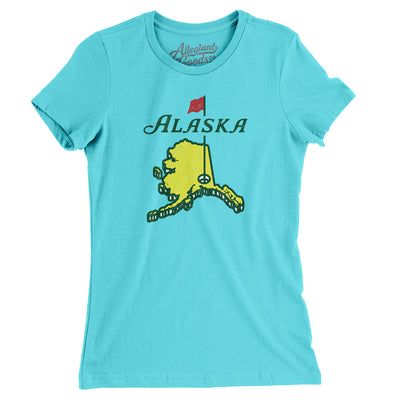 Alaska Golf Women's T-Shirt-Tahiti Blue-Allegiant Goods Co. Vintage Sports Apparel