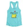 Oregon Golf Women's Racerback Tank-Tahiti Blue-Allegiant Goods Co. Vintage Sports Apparel