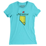 Nevada Golf Women's T-Shirt-Tahiti Blue-Allegiant Goods Co. Vintage Sports Apparel