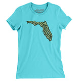 Florida Golf Course Women's T-Shirt-Tahiti Blue-Allegiant Goods Co. Vintage Sports Apparel