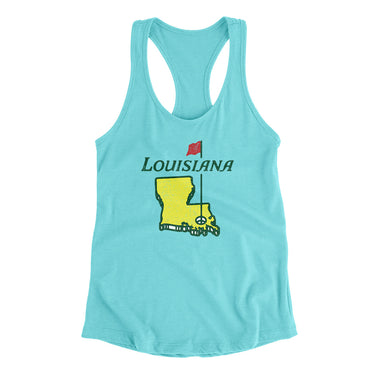 Louisiana Golf Women's Racerback Tank-Allegiant Goods Co. Vintage Sports Apparel