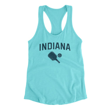 Indiana Pickleball Women's Racerback Tank-Tahiti Blue-Allegiant Goods Co. Vintage Sports Apparel