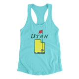 Utah Golf Women's Racerback Tank-Tahiti Blue-Allegiant Goods Co. Vintage Sports Apparel