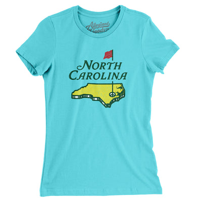North Carolina Golf Women's T-Shirt-Tahiti Blue-Allegiant Goods Co. Vintage Sports Apparel