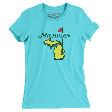 Michigan Golf Women's T-Shirt-Allegiant Goods Co. Vintage Sports Apparel