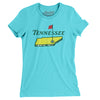 Tennessee Golf Women's T-Shirt-Tahiti Blue-Allegiant Goods Co. Vintage Sports Apparel