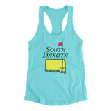 South Dakota Golf Women's Racerback Tank-Tahiti Blue-Allegiant Goods Co. Vintage Sports Apparel