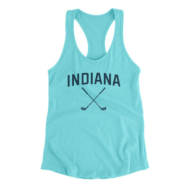 Indiana Golf Women's Racerback Tank-Tahiti Blue-Allegiant Goods Co. Vintage Sports Apparel