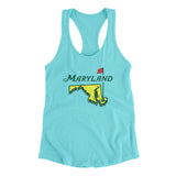 Maryland Golf Women's Racerback Tank-Allegiant Goods Co. Vintage Sports Apparel