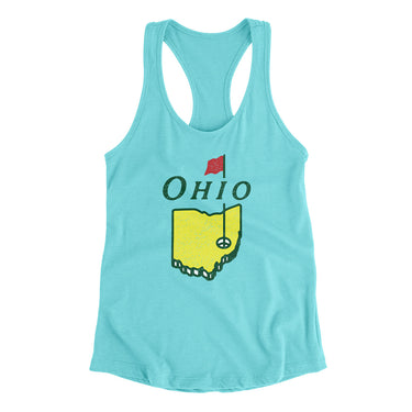 Ohio Golf Women's Racerback Tank-Tahiti Blue-Allegiant Goods Co. Vintage Sports Apparel