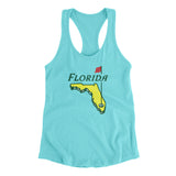 Florida Golf Women's Racerback Tank-Tahiti Blue-Allegiant Goods Co. Vintage Sports Apparel