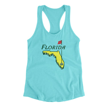Florida Golf Women's Racerback Tank-Tahiti Blue-Allegiant Goods Co. Vintage Sports Apparel