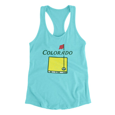 Colorado Golf Women's Racerback Tank-Allegiant Goods Co. Vintage Sports Apparel