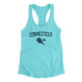 Connecticut Pickleball Women's Racerback Tank-Tahiti Blue-Allegiant Goods Co. Vintage Sports Apparel