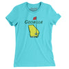 Georgia Golf Women's T-Shirt-Tahiti Blue-Allegiant Goods Co. Vintage Sports Apparel