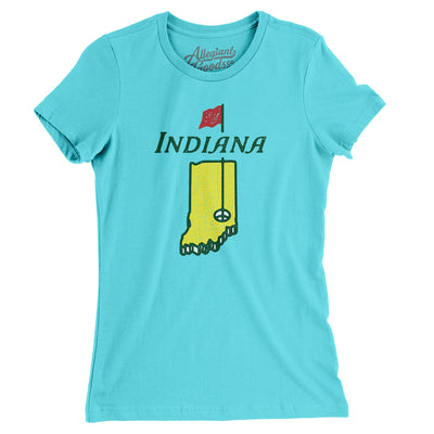 Indiana Golf Women's T-Shirt-Tahiti Blue-Allegiant Goods Co. Vintage Sports Apparel