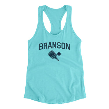 Branson Pickleball Women's Racerback Tank-Tahiti Blue-Allegiant Goods Co. Vintage Sports Apparel