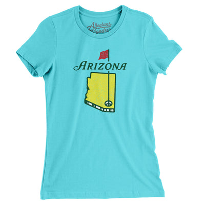 Arizona Golf Women's T-Shirt-Tahiti Blue-Allegiant Goods Co. Vintage Sports Apparel