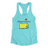 Pennsylvania Golf Women's Racerback Tank-Tahiti Blue-Allegiant Goods Co. Vintage Sports Apparel