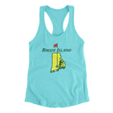 Rhode Island Golf Women's Racerback Tank-Tahiti Blue-Allegiant Goods Co. Vintage Sports Apparel