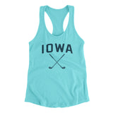 Iowa Golf Women's Racerback Tank-Tahiti Blue-Allegiant Goods Co. Vintage Sports Apparel