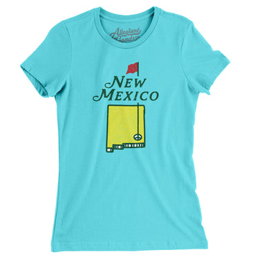 New Mexico Golf Women's T-Shirt-Tahiti Blue-Allegiant Goods Co. Vintage Sports Apparel