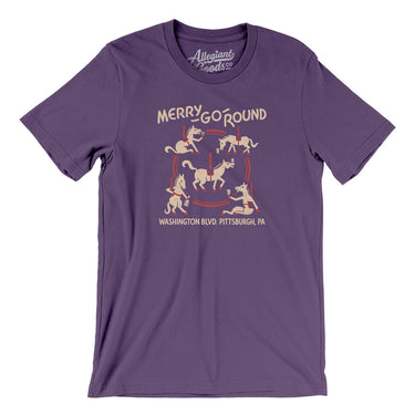 Merry Go Round Pittsburgh Men/Unisex T-Shirt-Team Purple-Allegiant Goods Co. Vintage Sports Apparel