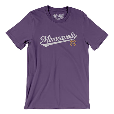 Minneapolis Vintage Script Men/Unisex T-Shirt-Allegiant Goods Co. Vintage Sports Apparel
