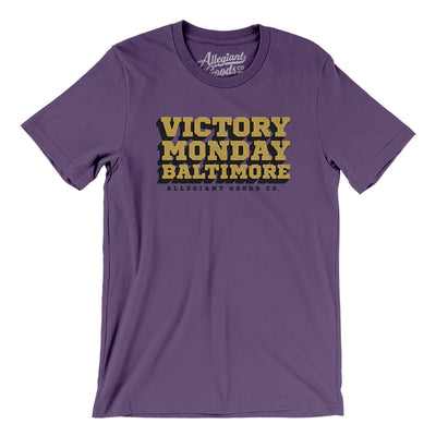 Victory Monday Baltimore Men/Unisex T-Shirt-Team Purple-Allegiant Goods Co. Vintage Sports Apparel