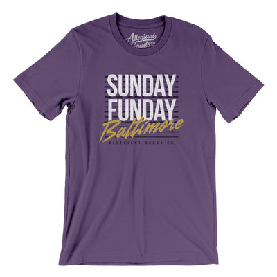 Sunday Funday Baltimore Men/Unisex T-Shirt-Team Purple-Allegiant Goods Co. Vintage Sports Apparel