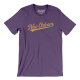 New Orleans Vintage Script Men/Unisex T-Shirt-Team Purple-Allegiant Goods Co. Vintage Sports Apparel