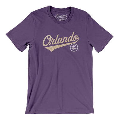 Orlando Vintage Script Men/Unisex T-Shirt-Team Purple-Allegiant Goods Co. Vintage Sports Apparel