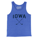 Iowa Golf Men/Unisex Tank Top-True Royal TriBlend-Allegiant Goods Co. Vintage Sports Apparel