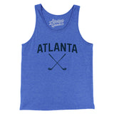 Atlanta Golf Men/Unisex Tank Top-True Royal TriBlend-Allegiant Goods Co. Vintage Sports Apparel