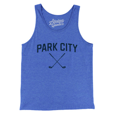 Park City Golf Men/Unisex Tank Top-True Royal TriBlend-Allegiant Goods Co. Vintage Sports Apparel