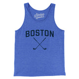 Boston Golf Men/Unisex Tank Top-True Royal TriBlend-Allegiant Goods Co. Vintage Sports Apparel