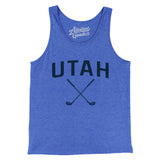 Utah Golf Men/Unisex Tank Top-True Royal TriBlend-Allegiant Goods Co. Vintage Sports Apparel