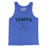 Tampa Golf Men/Unisex Tank Top-True Royal TriBlend-Allegiant Goods Co. Vintage Sports Apparel