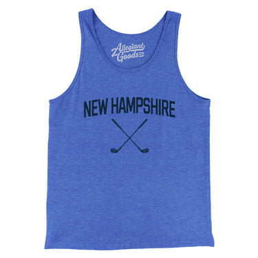 New Hampshire Golf Men/Unisex Tank Top-True Royal TriBlend-Allegiant Goods Co. Vintage Sports Apparel